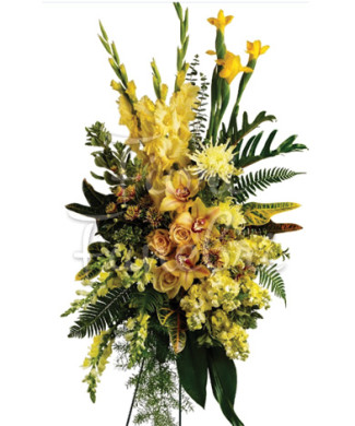 cuscino_lutto_orchidee_fiori_gialli